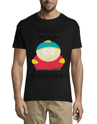 T-shirt en coton noir How DO I Reach These haut de gamme à col rond homme