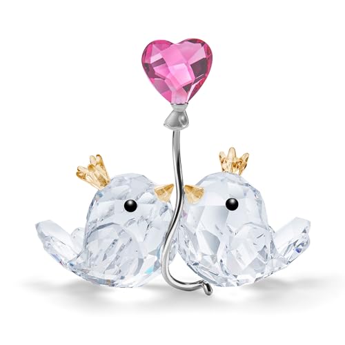 Swarovski Pájaros Inseparables, Corazón Rosa, Cristal, Multicolor, 7,4 Cm Swarovski Pájaros Inseparables, Corazón Rosa, Cristal, Multicolor, 7,4 Cm