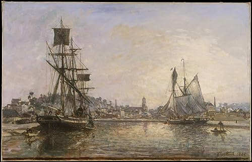 Tableau Honfleur Jongkind 60x90cm pour habiller un grand mur vide avec une toile d'art élégante