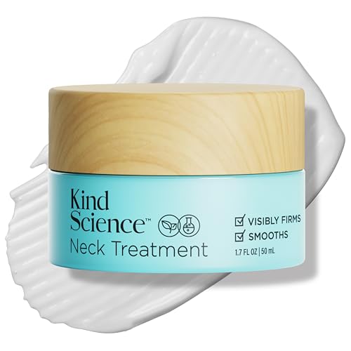 Kind Science Neck Treatment - Neck Cream Visibly Firms Lifts & Supports Natural Cell Turnover for Anti Aging Firming and Tightening - Paraben Dye & Fragrance Free Cruelty Free 1.7 oz