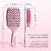 FHI Heat UNbrush Detangling Brush for Pain-Free Brushing on All Wet or Dry Hair Types — Durable DuoFlex Anti-Static Bristles, Lightweight Handle, Vented Hair Brush, Peony Light Pink