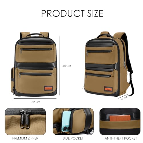 Image of Nordia Laptop Backpack - Sleek & Waterproof, Multi-Compartment Design, and Padded Straps for Work, School & Commute