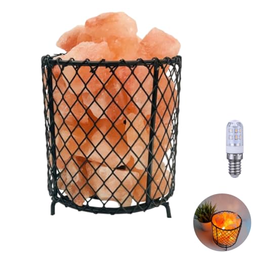 Salt Range Pakistan - Lampada a cristalli di sale in cristallo di sale con lampadina a LED, altezza ca. 16 – 30 cm, 2 – 10 kg