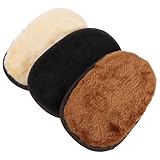 VICASKY 3 Stück Pack Lederreinigungshandschuhe mit Weichen Borsten Polierhandschuhe für Schuhe Taschen und Möbel Strapazierfähig und Schonend Lederpflege Zubehör