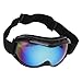 JEOZBM Ski Goggles, Adult Double Layer Snow Snowboard Goggles, Classic Buckle Over Glasses Goggles for Men Women Climbing(20cm-Blue)
