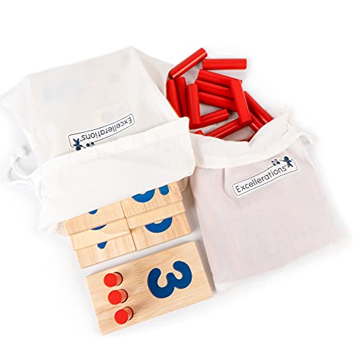 Peg Number Boards Wooden, Excellerations 2.5 X 5 Inches, Counting Teaching Toy, Educational Toy, Preschool, Kids Toys, Home School #TOP7