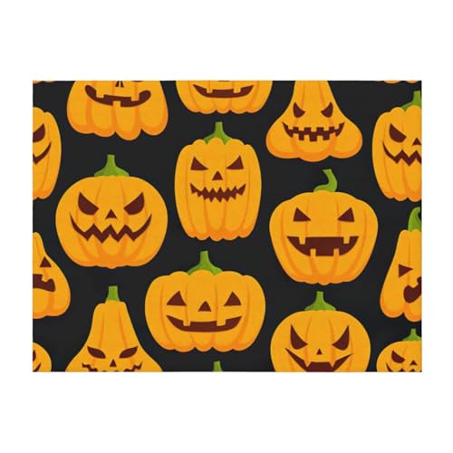 Couverture microfibre citrouille EdWal pour vos soirées cocooning d'automne