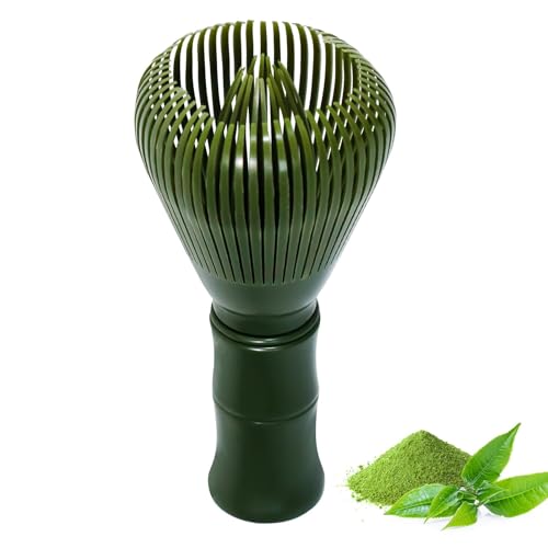 Matcha Whisk Plastic,Reusable Dishwasher-Safe Tea Whisk for Matcha,Hot Chocolate & Baking - Japanese-Style Bamboo Design,Beginner-Friendly Tea Ceremony Tools