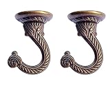 QMseller 2 Sets 55mm/2.17" Ceiling Metal Ceiling Hooks, Heavy Duty Swag Ceiling Hooks with Hardware