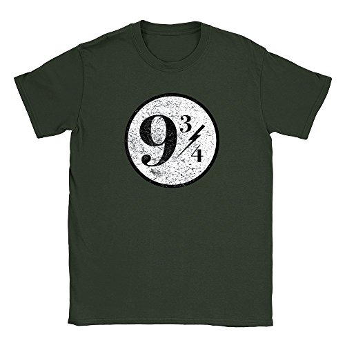 Platform 934 Mens T-Shirt X-Large Military Green Harry Potter Gift Present