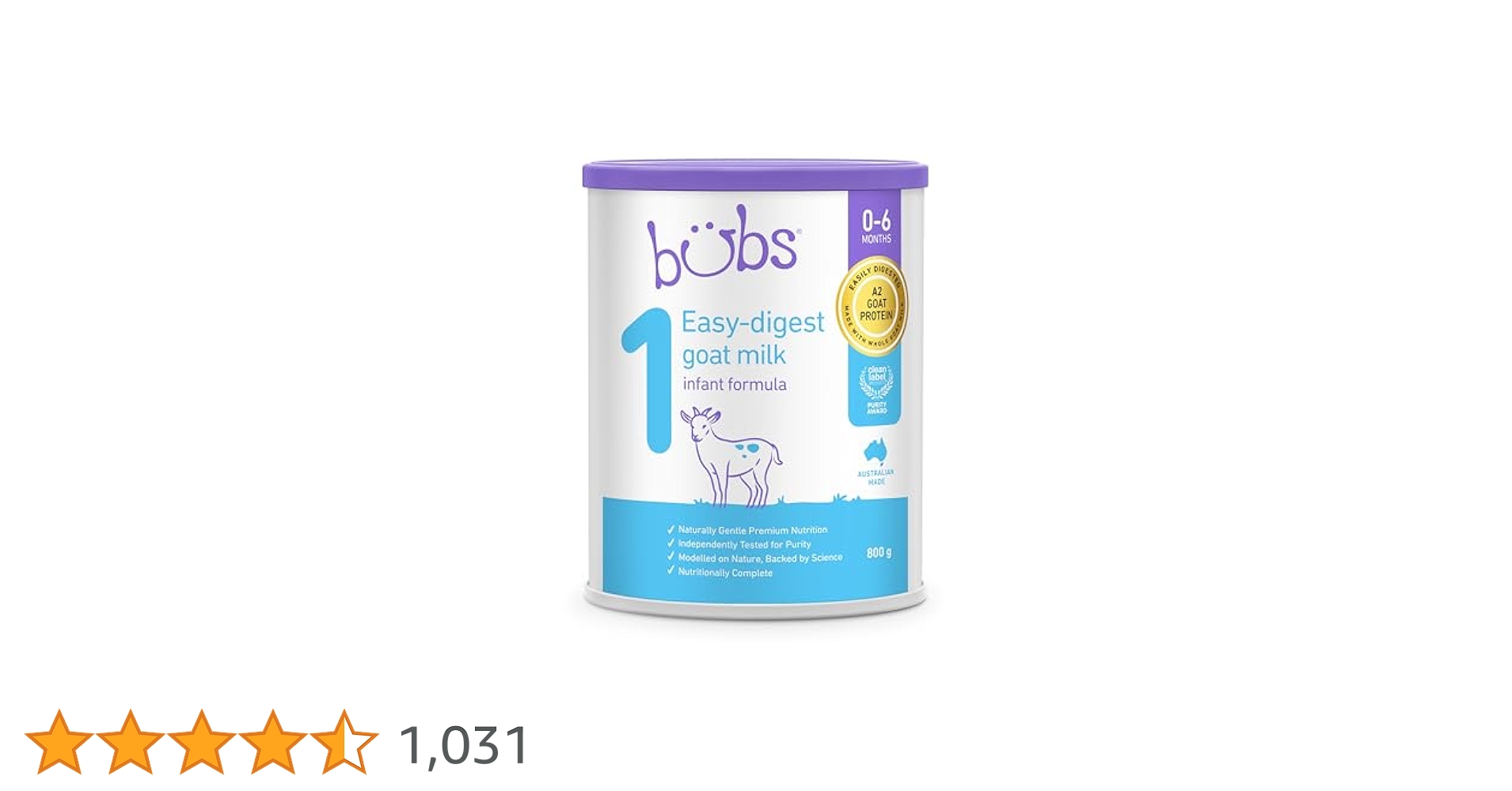 ミルク bubs Easy-digest Goat Milk 1 Bubs Easy Digest Goat Milk Infant Formula Stage 1 800g | BIG W