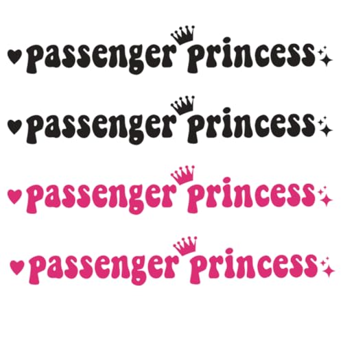BEPSYOM Autocollants pour rétroviseur de voiture, 4 autocollants de couronne, autocollants de passager de princesse, autocollants de rétroviseur mignons et...