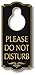 Do Not Disturb Hanger SIgn, Black/Gold, Engraved, 4
