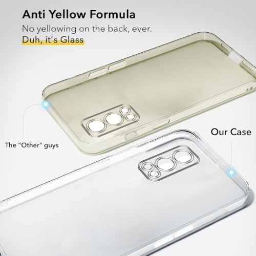 Image of Jkobi Lifetime Anti-Yellow Clear Back Cover Case for OnePlus Nord 2 5G (Sleek Hard Crystal | Shockproof and Camera Protection)