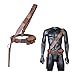 Produktbild Hunter Gürtel mit Holster Brauner Leder-Schulterbund Cosplay Kostüm Zubehör für Erwachsene Herren (Braun)