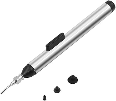 Vacuum Sucking Pen Suction Remover Sucker Pump IC SMD Tweezers Pick Up Soldering Tool Desoldering with 3 Suction Headers