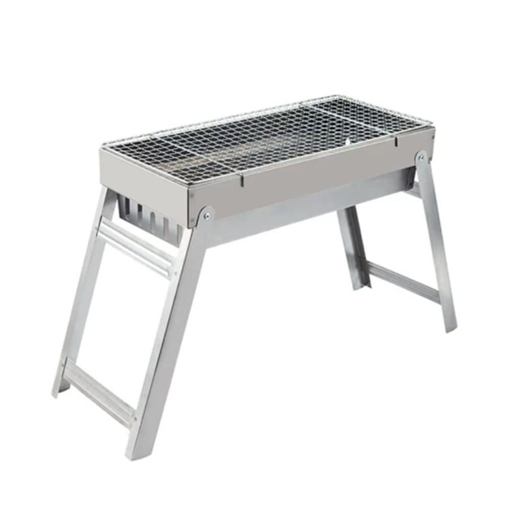 JIUYUEYA Parrilla de Barbacoa portátil Parrilla de carbón, Estufa de Barbacoa for Acampar for cocinar al Aire Libre Cocina y Patio Barbacoa en el Patio Trasero (Size : 14.1 * 7.8 * 11.8in)