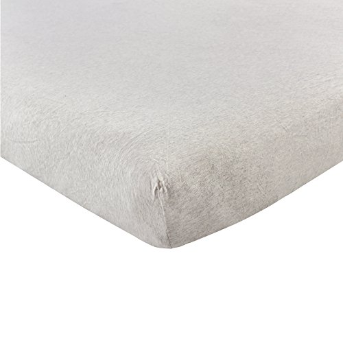 Image of Hudson Baby Unisex Baby Cotton Fitted Crib Sheet, Heather Gray, One Size