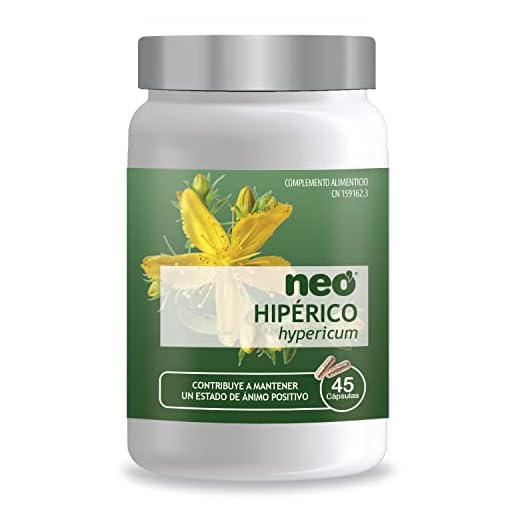 NEO | Extracto de Sumidades Floridas de Hipérico | 45 Cápsulas con Microgránulos | Ayuda a Mejorar el Estado de Ánimo, el Nerviosismo y la Fatiga Física y Mental