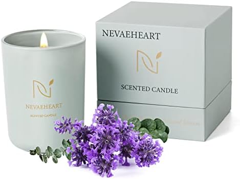 Scented Candle for Home,Lavender Eucalyptus Candles for Home Scented,8.1OZ Aromatherapy Candle Gift Set for Women, Natural Soy Wax, Home Fragrance with Gift Box,Mother's Day Gift