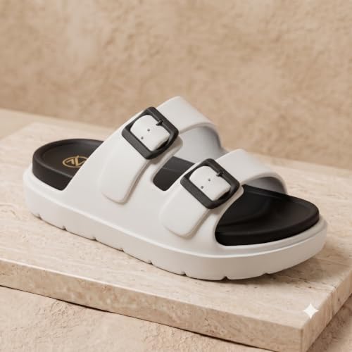 Image of ZELYA Men's Double Buckle Comfort Slide Sandals