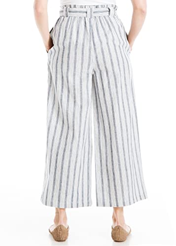 Max Studio Womens Linen Blend Wide Leg Pant with Waist Tie3