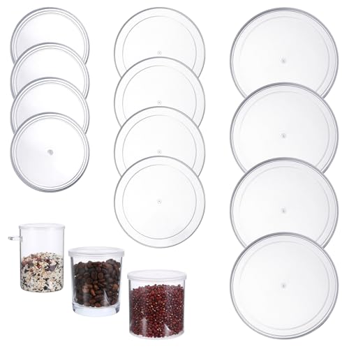LXUEJIE - LXUEJIE 12 Stück Dosendeckel Konservendeckel, Deckel für Dosen in 3 Größen Transparenten Kunststoff Deckel 100/85 / 75 mm Wiederverwendbar Konservendosen Deckels für Katzenfutter Hundefutter Dosen