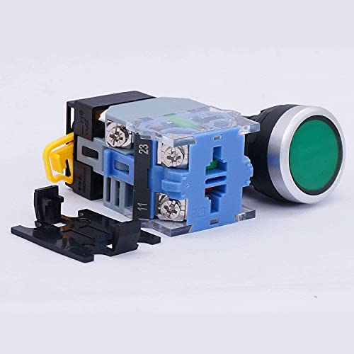 Interruptor DPST de 22 mm para panel de control con indicador LED verde 5