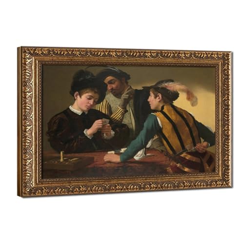Toile WCYB Cardsharps Caravaggio décoration murale bureau chic