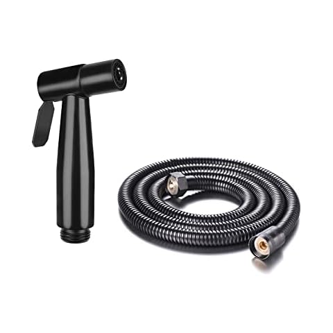 Black Compact Bidet Douche Sprayer Set Cover