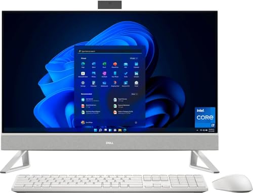 Image of Dell 2024 Inspiron AIO Desktop 27 inch 1920 x 1080 Touchscreen Intel Core i7-1255U 10-Core NVIDIA GeForce MX550 48GB DDR4 2TB SSD +1TB HDD Windows 10 Pro Wi-Fi 6 Wireless Keyboard and Mouse