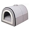 Dog-House-Indoor-2-in-1-Foldable-Cat-Igloo-Beds-with-Removable-Cushion-Non-Slip-Dog-Bed-House-Waterproof-Warm-Cat-Cave-Washable-Covered-Dog-Bed Indoor Waterproof Pet House