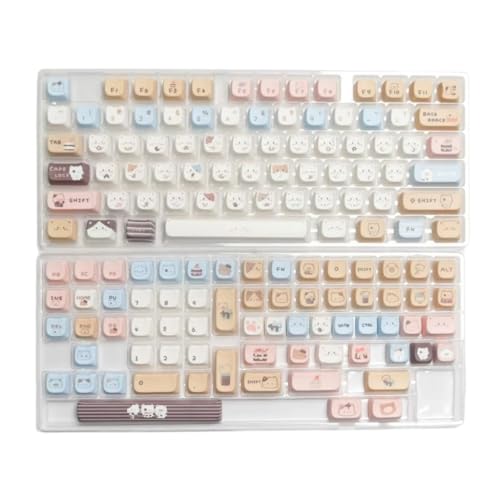 Teclas ergonómicas PBT para teclado mecánico Mao sal marina de 140 teclas