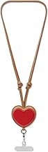 CASETiFY BioVeg Heart Cross-body Strap with Card - Black/Tan