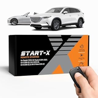 Start-X Remote Starter Kit for Mazda 3 (2014-18), 6 (2014-21), CX-3 (2016-22), CX-5 (2013-25), CX-9 (2016-23), MX-5 Miata (2016-23) Vehicles | Push-to-Start & Key Ignition | Plug & Play Install