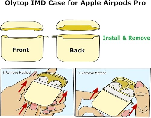 Olytop for Cute Glitter Airpods Pro 2nd/1st Generation Case with Cleaner Pen, Shell Pattern Airpods iPod Pro 2 Gen Cover Protective Skin Girl Women with Luxury Pearl Keychain 2023/2022/2019 - Pink