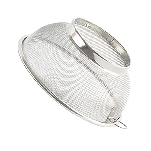 Garneck Setaccio Lava Riso in Acciaio Inox Bene Perforato Cestino Drenante Filtro Drenare Colino Di Scarico Per Alimenti Maglia Cucina Scola Riso Silver Acciaio Inossidabile