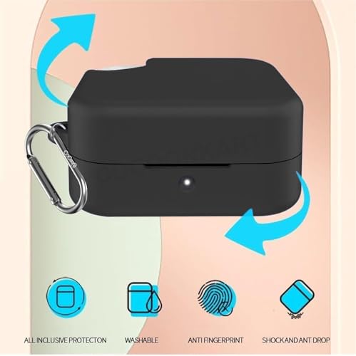 Cocoonkart Soft Silicone Case Cover for CMF by Nothing Buds Pro 2 (Black) 6 41NsGG3TyNL