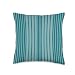 Cozy Cottage Farmhouse Ticking Stripe - Teal & Cream Throw Pillow