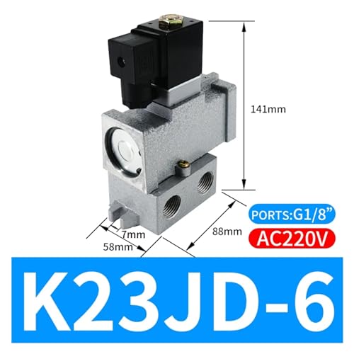 Électrovanne à trois voies K23JD-06 composant pneumatique de commande 24V 220V - 3