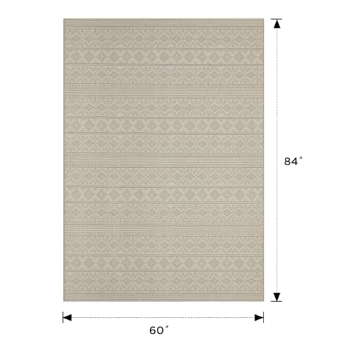 Tapete decorativo Joydeco 5'x7' antideslizante y lavable miniatura 2