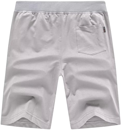 QPNGRP Mens Shorts Casual Drawstring Zipper Pockets Elastic Waist2