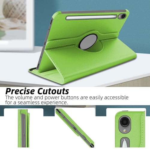 Image of TGK 360 Rotatable Flip Cover for Samsung Galaxy Tab S11 Case 11 inch 2025, Galaxy Tab S10 Lite / S10 FE / S9 FE 10.9 inch / S9 11 Inch 2023 (Green)