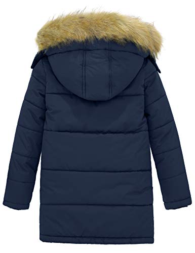 wantdo Boys' Winter Coat Long Puffer Jacket Warm Parka with Removeable Faux Fur Hood2