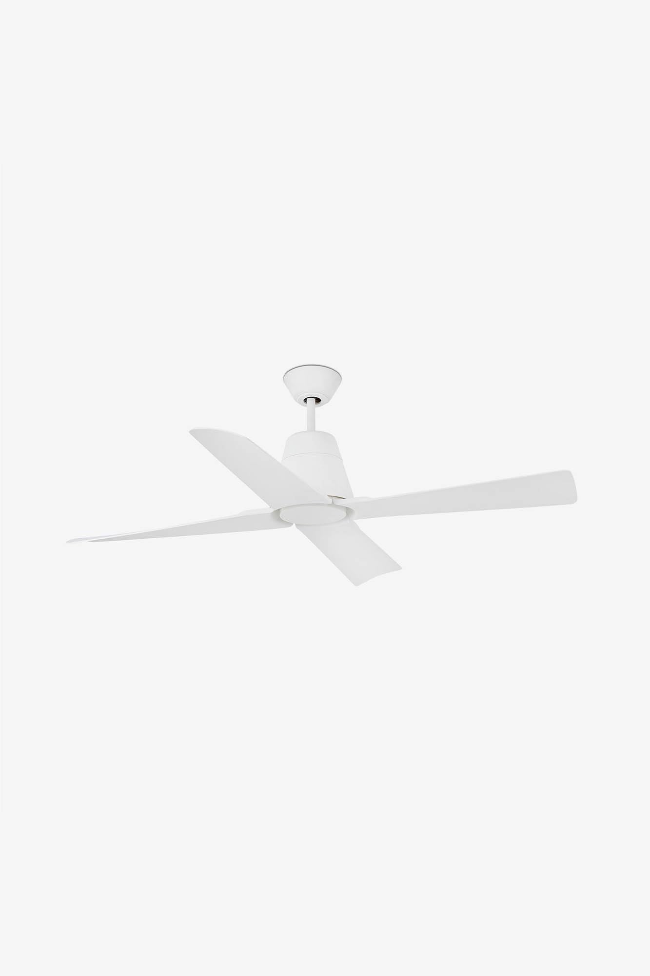FARO BARCELONA 33480 - TYPHOON Ventilador de techo blanco con motor DC ø130 Blanco 4 Palas ip44