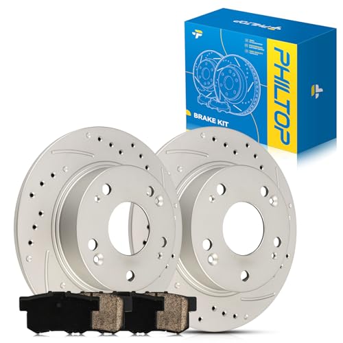 PHILTOP Rear Drilled and Slotted Brake Rotors kit for Accord, TSX by PHILTOP - Used condition - US$55.14