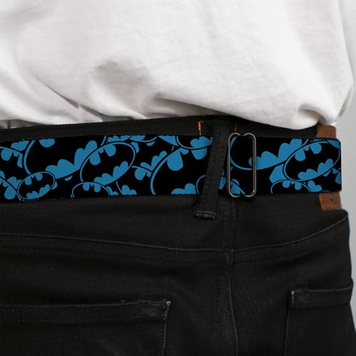 Buckle-Down Men's Seatbelt Belt Batman Kids, Bat Signals Stacked Blue/Black, 1.0" Wide-20-36 Inches4