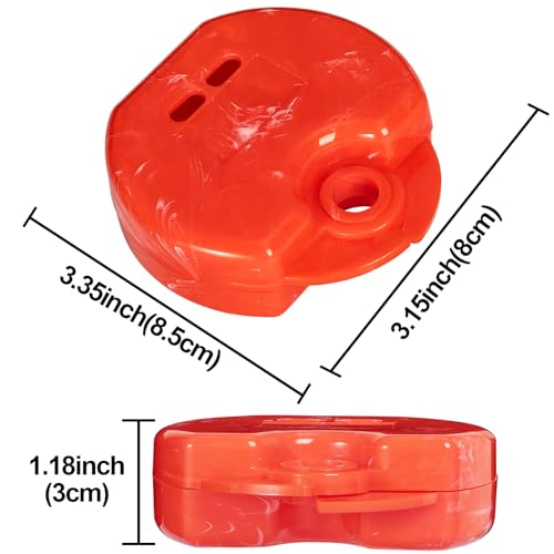 ESENHARBER Retainer Case, Aligner Guard Large Attaching Hole Orthodontic Marble Style Denture Storage Holder Box, Slim With Vent Holes Container, Snap Lock Dental Appliance Storage, Pack of 5. - Thumbnail 2