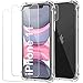 Funda para iPhone 11 y Cristal Templado Protector de Pantalla (2 Pack),Carcasa Protectora Antigolpes Transparente IPhone11 6.1",Vidrio Templado (9H 0.33mm),TPU Suave Flexible Cover