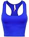 BEKDO Womens Basic Seamless Cropped Racerback Sports Tank Top-ONE SIZE-ROYAL_BLUE